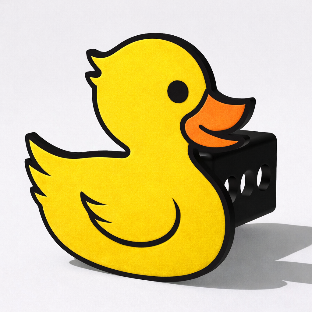 Yellow Jeep Duck hitch cover for 2 inch receiver hitch (hitch cover)